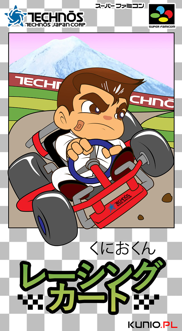 Tak mogłaby wylądać okładka do Kart Racing Kunio-kun